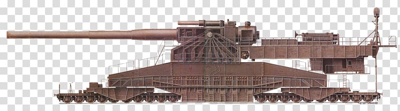 Schwerer Gustav Second World War Railway gun Railgun Firearm, artillery transparent background PNG clipart