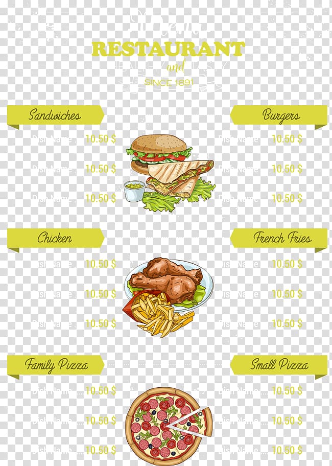 restaurant menu illustration, Coffee Cafe Menu Illustration, food menu design transparent background PNG clipart