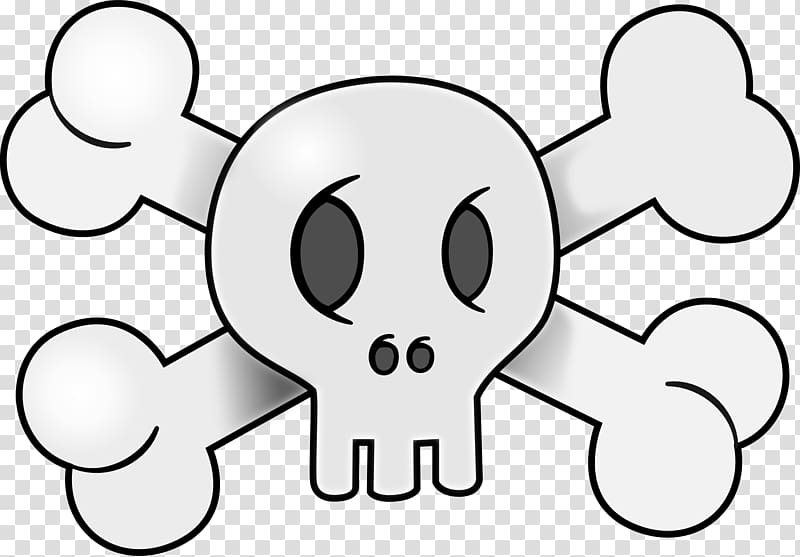 Cartoon Human skull symbolism , Pirate Skull transparent background PNG clipart