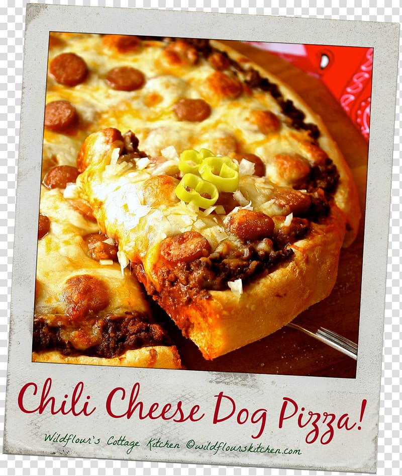 Sicilian pizza Cheese dog Hot dog Chili con carne, pizza transparent background PNG clipart