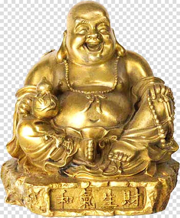 Golden Buddha Buddhahood Smile Gratis, Golden smile Buddha material free to pull transparent background PNG clipart