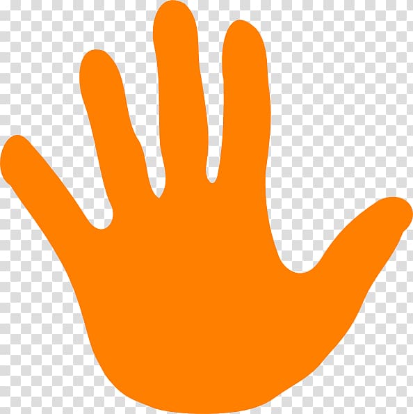 Thumb Hand model , Orange Hand transparent background PNG clipart