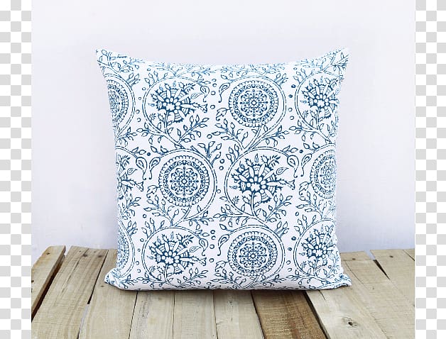 Cushion Throw Pillows Blue and white pottery Kalamkari, pillow transparent background PNG clipart