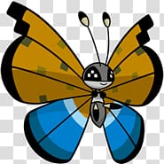 moth illustration, Vivillon Pokemon transparent background PNG clipart