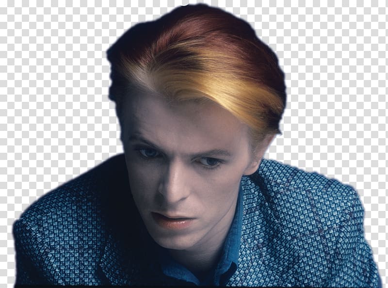 man's profile illustration, David Bowie Looking Down transparent background PNG clipart