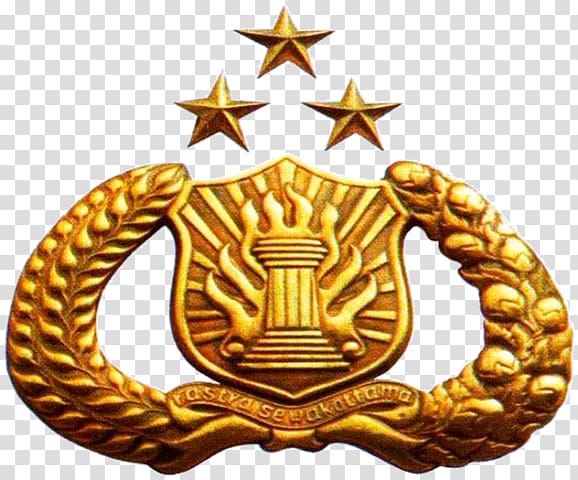 Gold lapel pin, Indonesian National Police The Tribrata Symbol Lambang