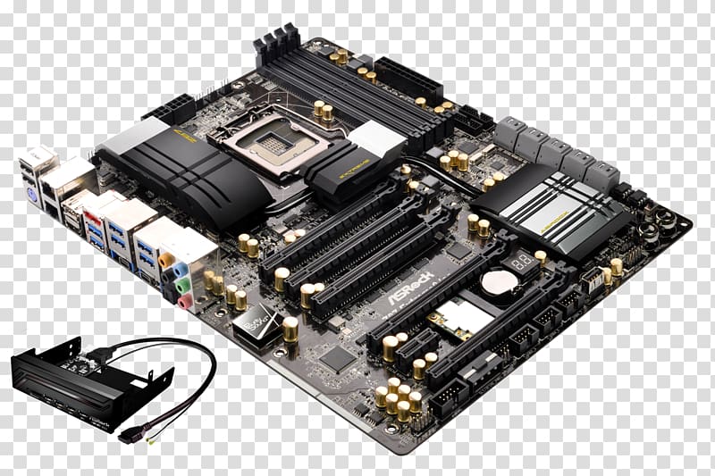 Motherboard Intel Computer hardware Thunderbolt ASRock, intel transparent background PNG clipart