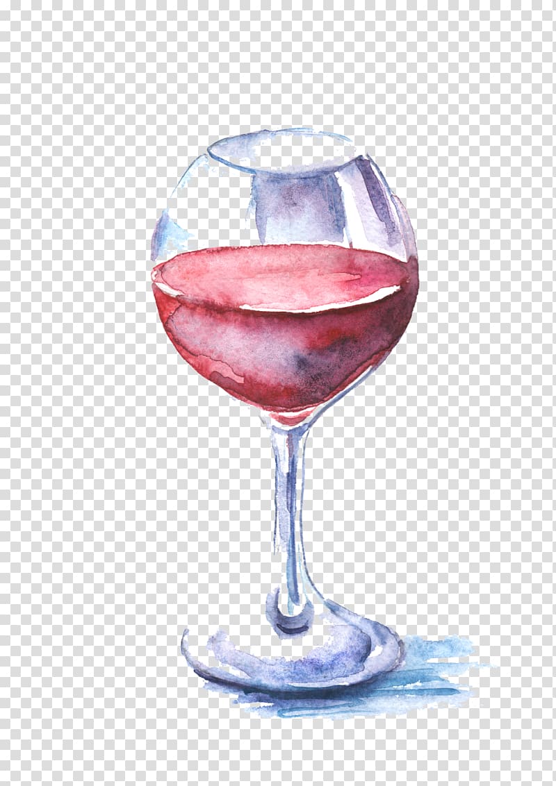 wine glass illustration, Red Wine Wine cocktail Wine glass, a glass of red wine transparent background PNG clipart
