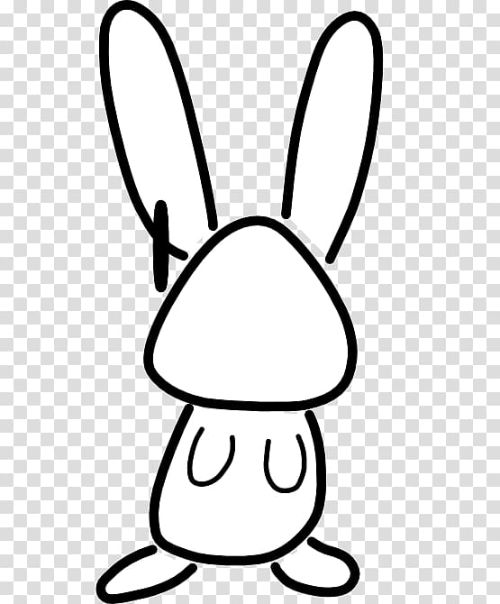 European rabbit Scalable Graphics , Black And White Bunny transparent background PNG clipart