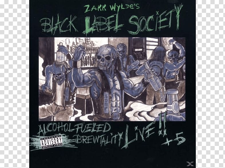 Black Label Society Alcohol Fueled Brewtality (Live) Stronger Than Death Album Heavy metal, Black Label Society transparent background PNG clipart