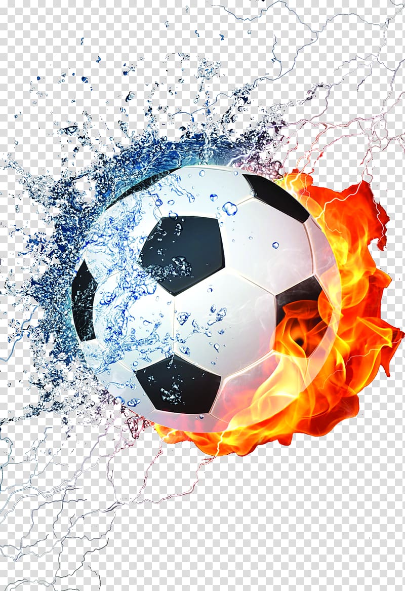 Football Mobile phone Fire , Rainbow night football World Cup, white burning soccer ball transparent background PNG clipart