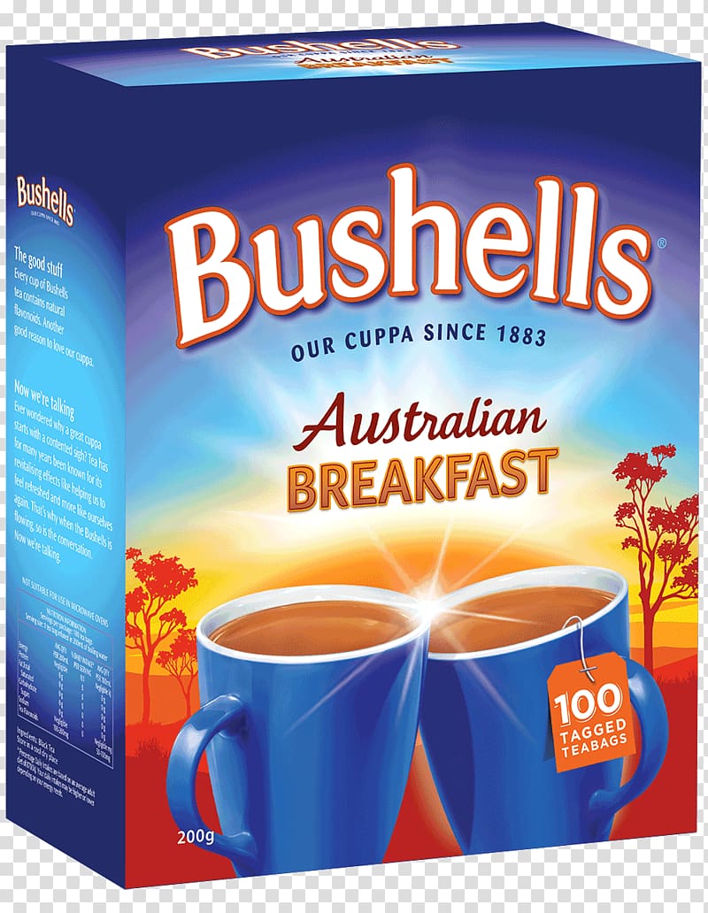 Tea bag Instant coffee English breakfast tea Bushells, Shell Australia transparent background PNG clipart