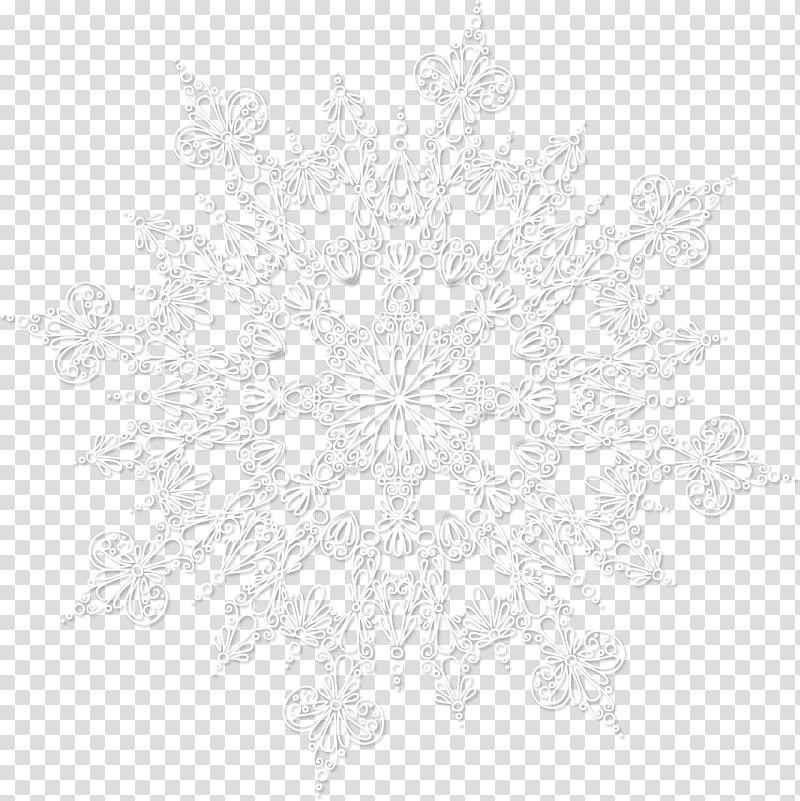 Monochrome Visual arts Pattern, snowflakes transparent background PNG clipart