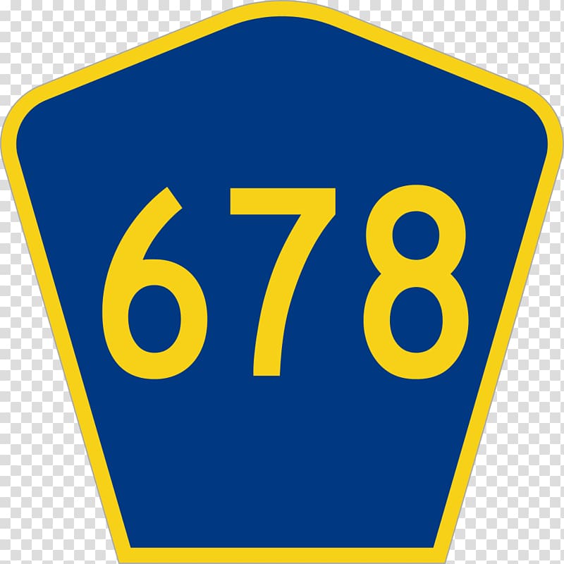 U.S. Route 66 Interstate 678 Highway shield US county highway, road transparent background PNG clipart