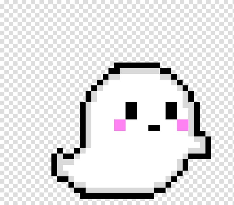 Pixel art Bead Pattern, cute Ghost transparent background PNG clipart
