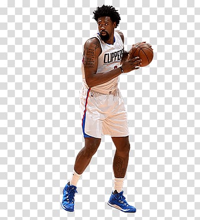 Los Angeles Clippers player, Deandre Jordan Holding Ball transparent background PNG clipart