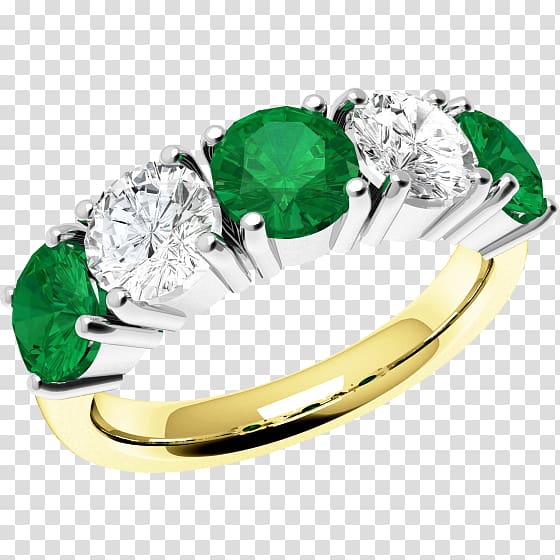 Emerald Ruby Eternity ring Diamond, emerald transparent background PNG clipart