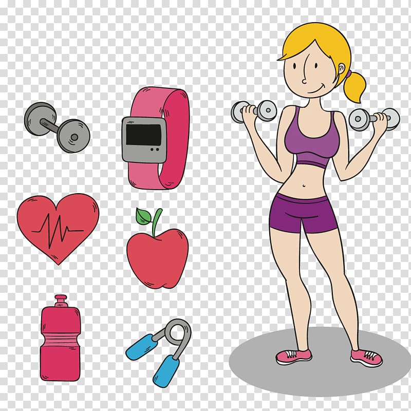 Fitness centre , Fitness Exercise Woman transparent background PNG clipart