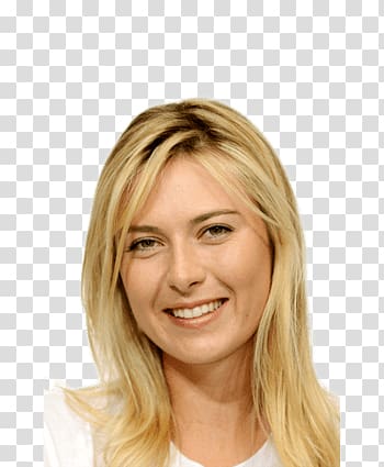 woman wearing white crew-neck T-shirt, Maria Sharapova Face Close Up transparent background PNG clipart