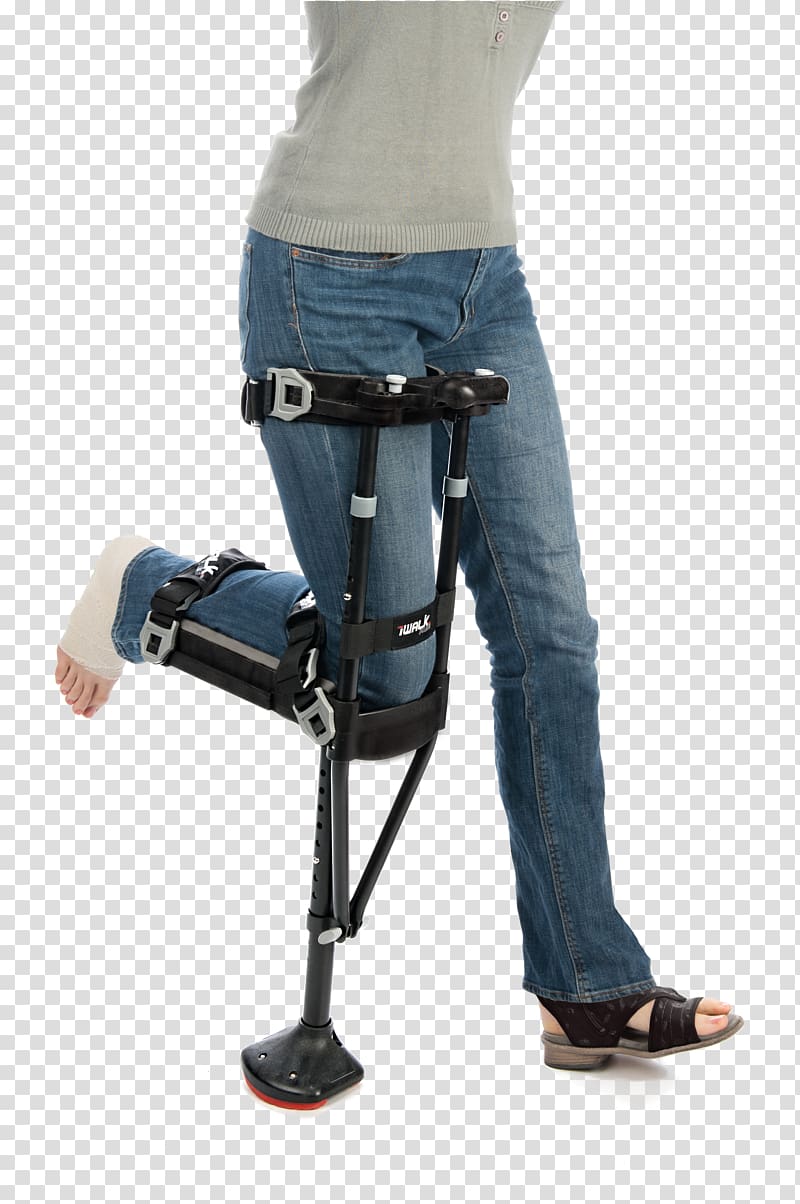 Crutch Knee scooter Mobility aid Human leg Walker, knee transparent background PNG clipart