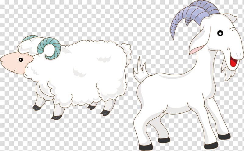 Goat Sheep, Goats and sheep cartoon material transparent background PNG clipart