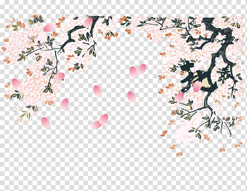 white tree , Cherry blossom Flower, Winter Plum transparent background PNG clipart
