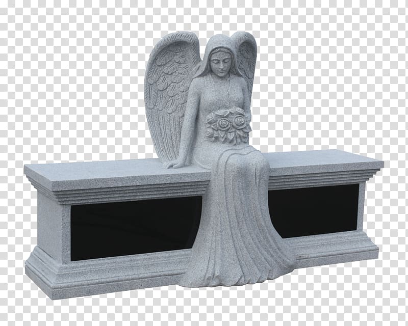 Cemetery Memorial bench Statue South Dakota, stone bench transparent background PNG clipart