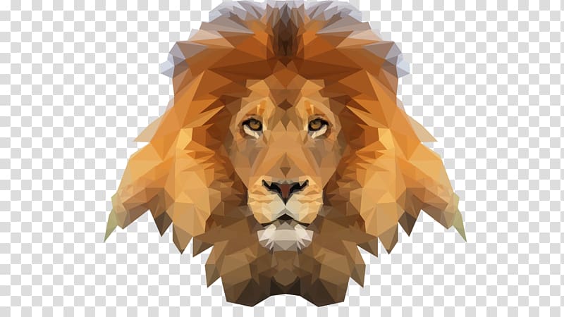 Lion Low poly Animal , lion transparent background PNG clipart