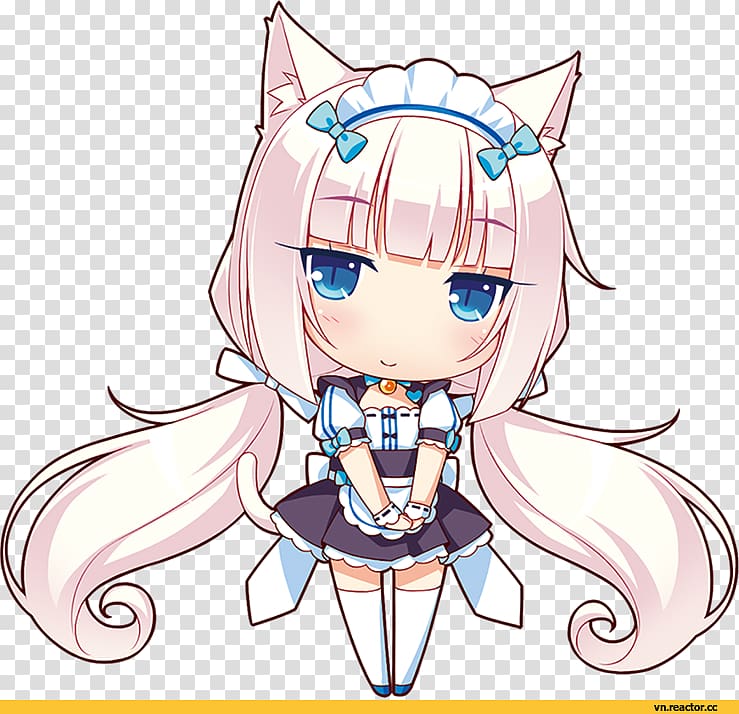 Nekopara Chibi Anime Catgirl Drawing, Chibi transparent background PNG clipart