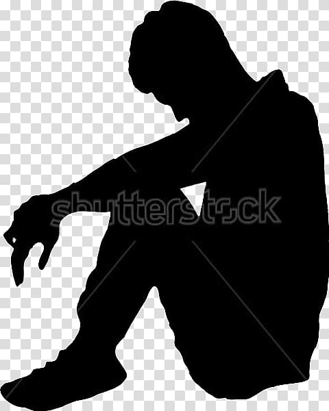 depression clipart black and white