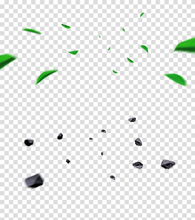 , Green fresh leaves stone floating material transparent background PNG clipart