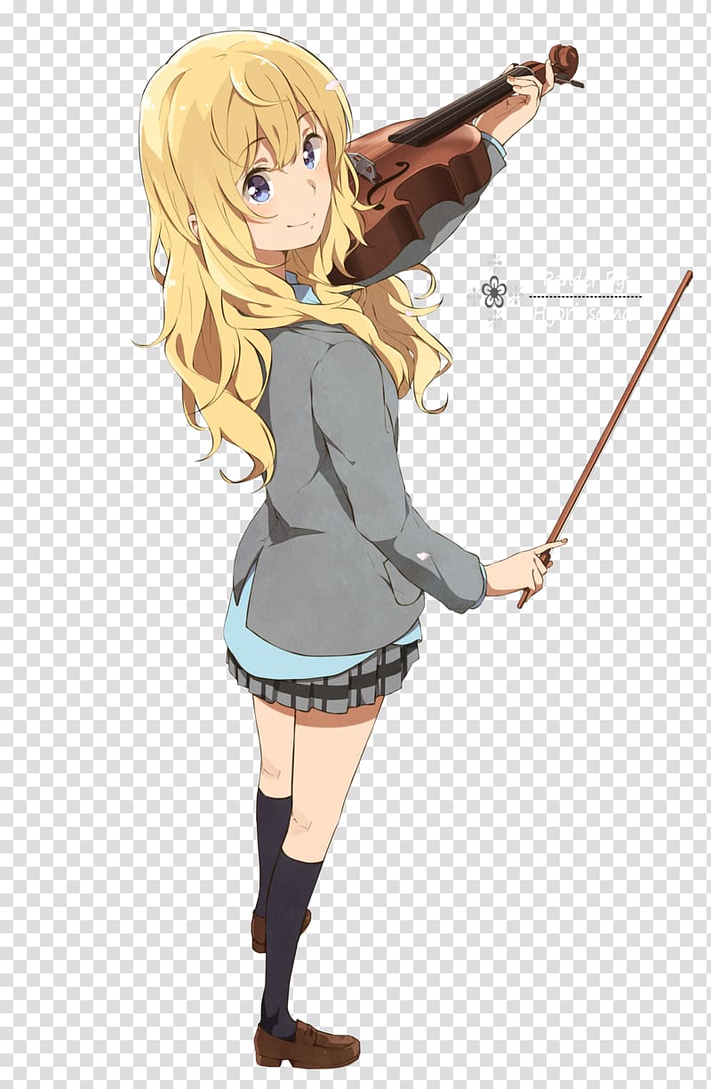 Kaori Your Lie in April Anime Manga, april transparent background PNG clipart