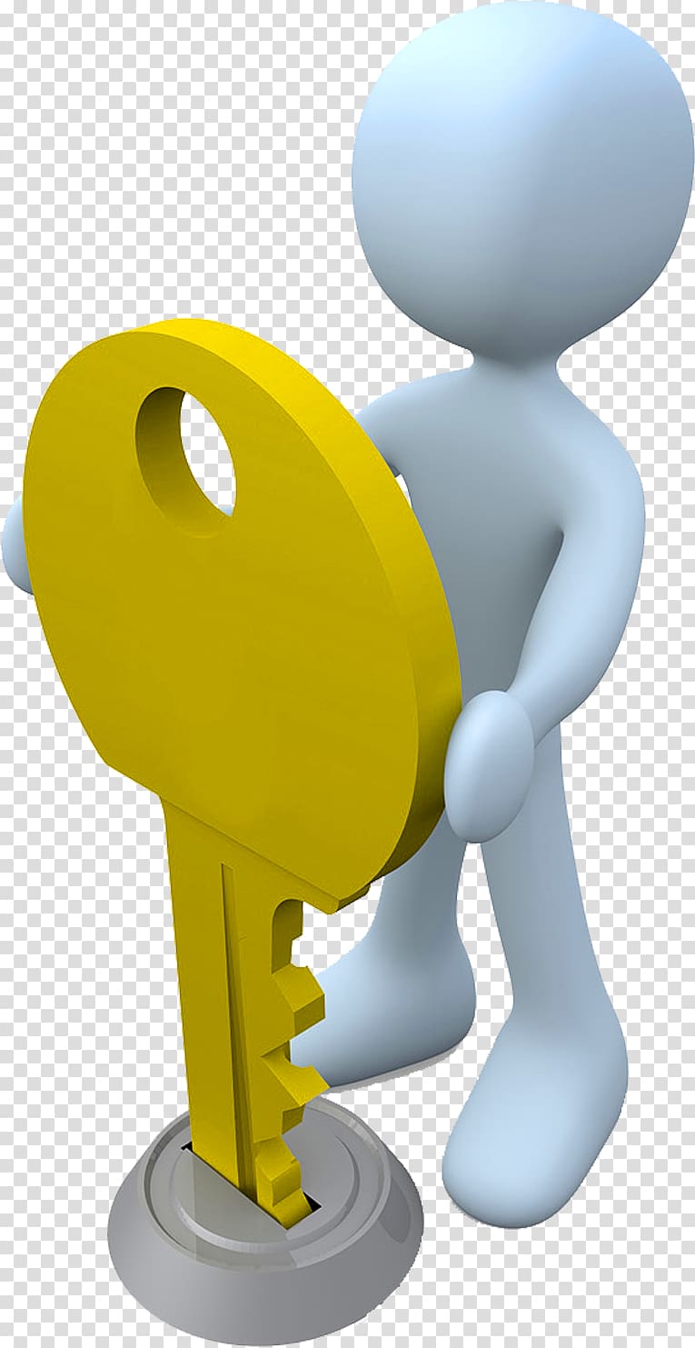 yellow key illustration, 3D computer graphics Computer Animation Stick figure Character, 3D Character Figure transparent background PNG clipart