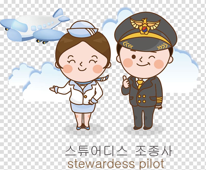 Flight attendant Cartoon, Less empty stewardess transparent background PNG clipart