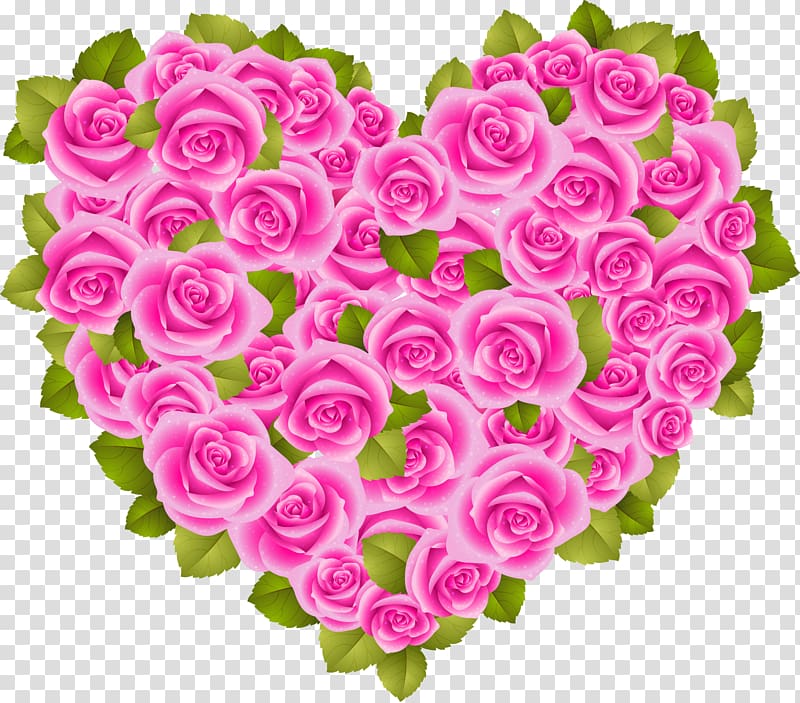 Heart Rose Flower bouquet, flower seamless transparent background PNG clipart