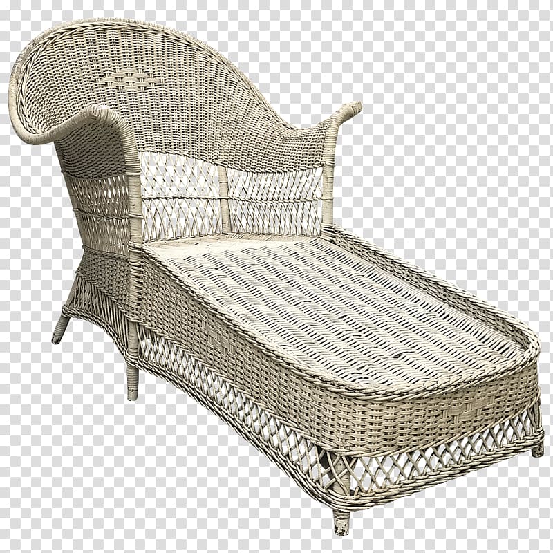 Daybed Chaise longue Wicker Chair Cushion, noble wicker chair transparent background PNG clipart