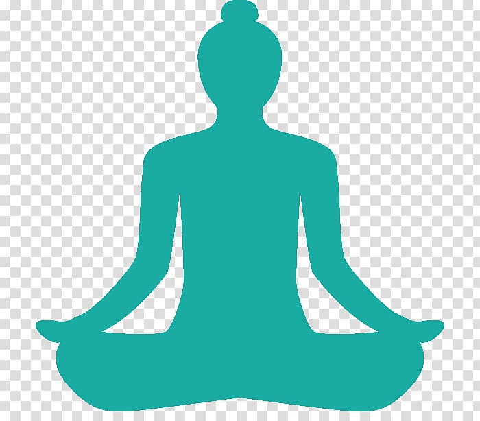 person in lotus position dark