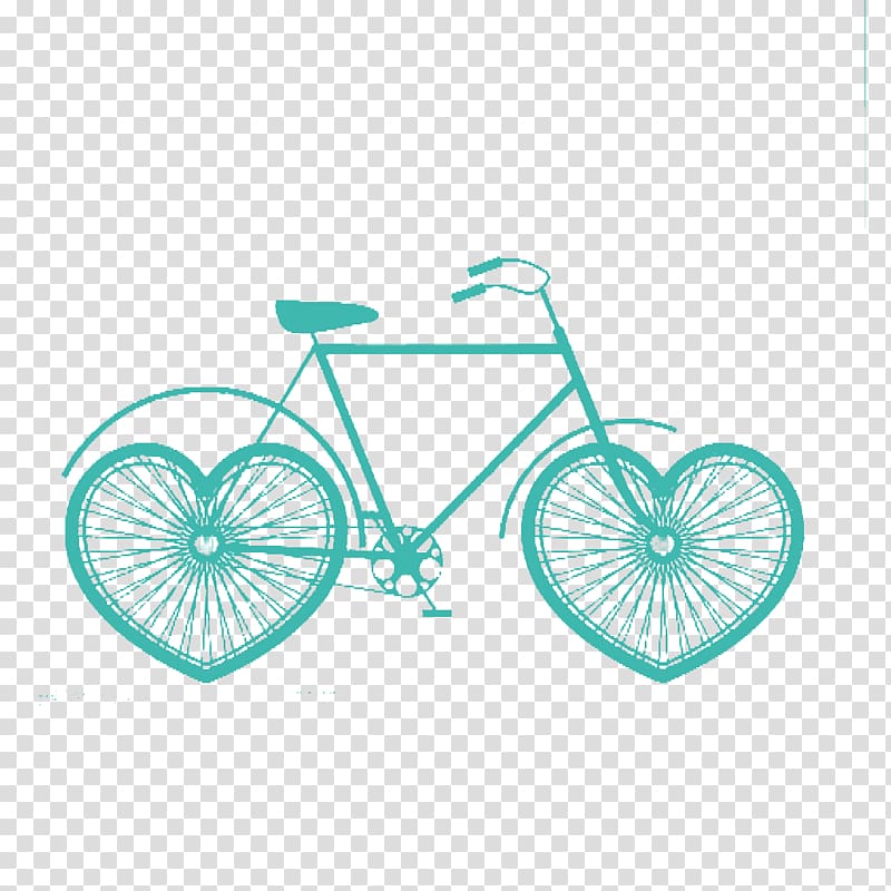 Bicycle tire Cycling Heart, Creative Bike transparent background PNG clipart