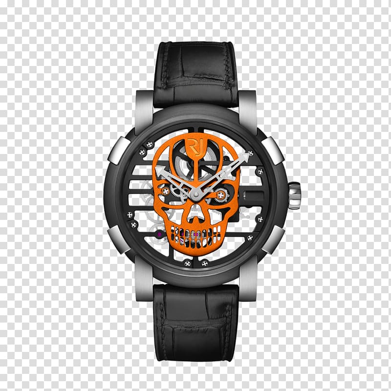 Watch Speed metal Skull RJ-Romain Jerome Skylab, watch transparent background PNG clipart