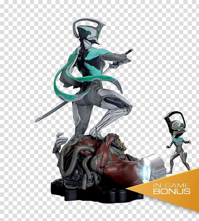 Warframe Figurine Statue Excalibur, poster title transparent background PNG clipart