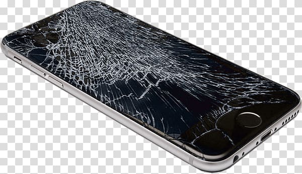cracked space gray iPhone 6, Iphone 6 Smashed Screen transparent background PNG clipart