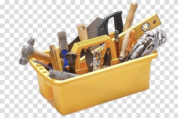 hand tools illustration, Tools In Yellow Holder transparent background PNG clipart
