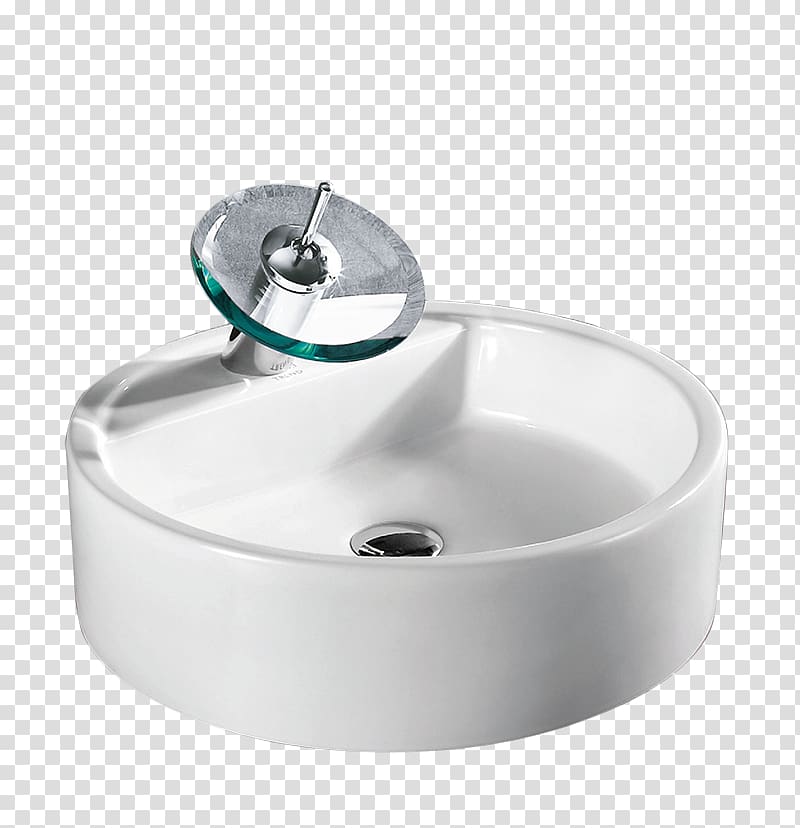 Bowl sink Ceramic Bathroom Tap, sink transparent background PNG clipart