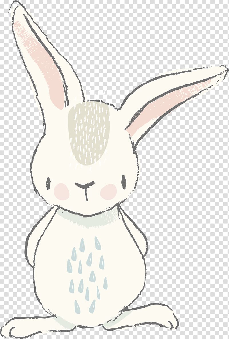Easter Bunny White Rabbit Watercolor painting , rabbit, rabbit transparent background PNG clipart