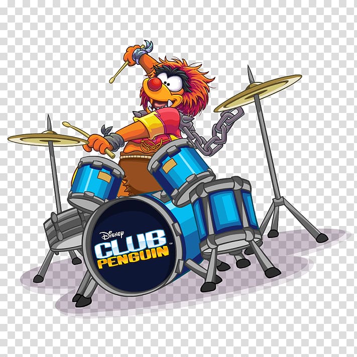 Club Penguin Kermit the Frog Gonzo Animal, drummer disney transparent background PNG clipart