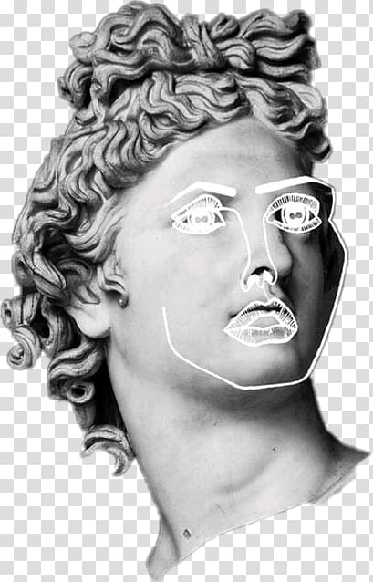 David Marble sculpture Statue Ancient Greek sculpture, statue vaporwave transparent background PNG clipart