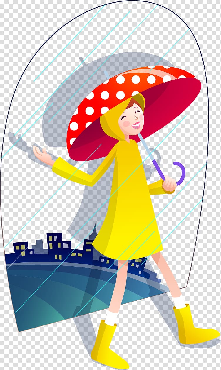 City , Rain City Girl transparent background PNG clipart