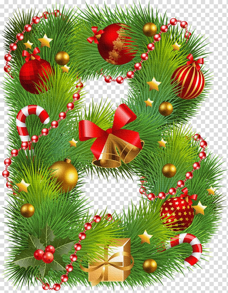 Santa Claus Christmas tree Christmas decoration Christmas ornament, 3d alphabet transparent background PNG clipart