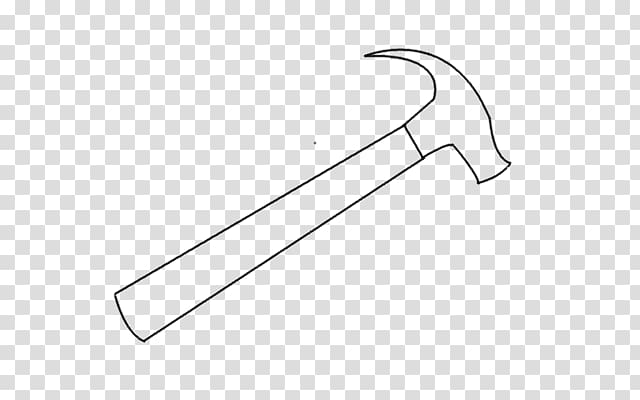 Line art Hammer Drawing Tool, Hammer Throw transparent background PNG clipart