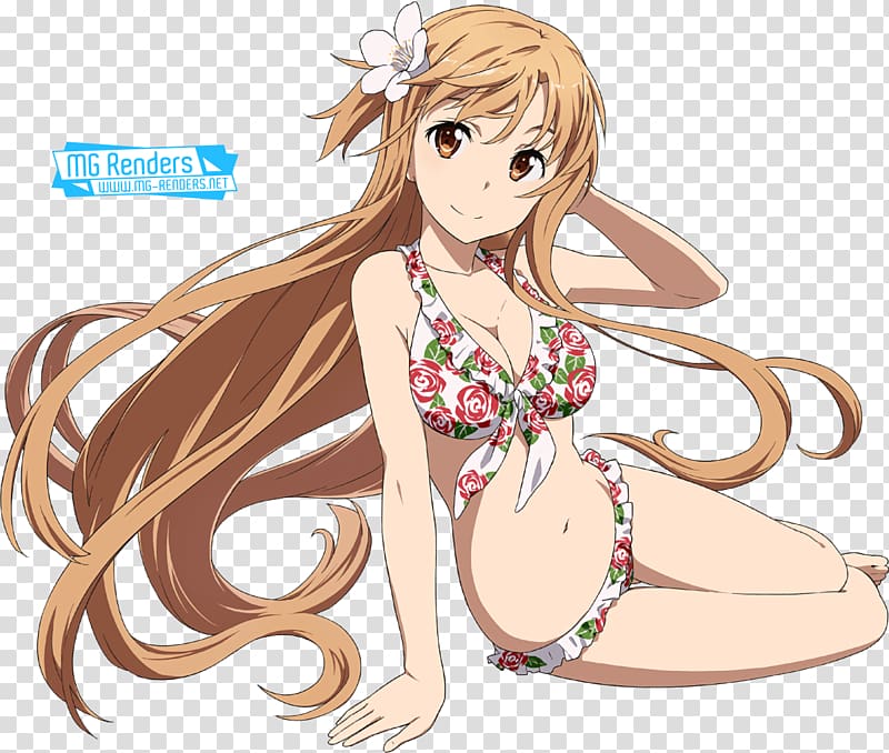 MG Renders anime character, Sword Art Online: Lost Song Asuna Kirito Sinon Leafa, asuna transparent background PNG clipart